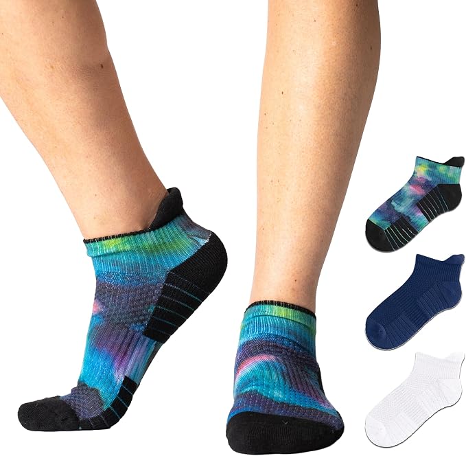 Viasox Ankle Compression Socks for Women & Men 3 Pack, 14 mmHg Support Improves Circulation, Extra Cushioned by Viasox