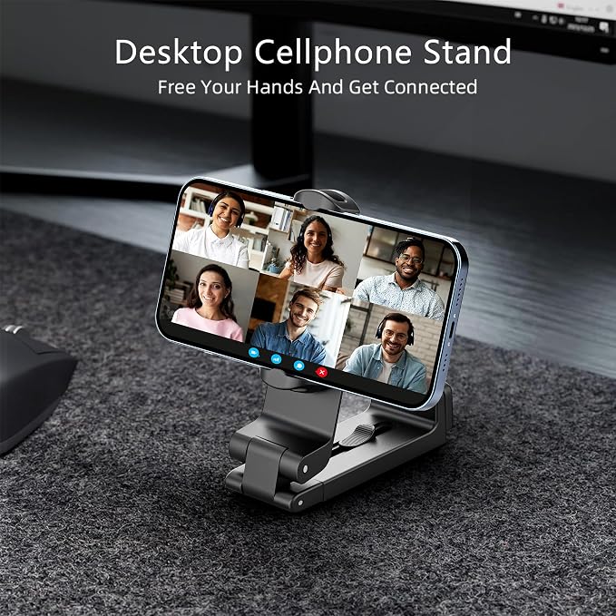 CreaDream 2 Pack Airplane Phone Holder, 360° Rotation Phone Mount for Travel Essentials, Adjustable Handsfree Phone Stand for Flight Desk, Pocket Size Compatible with All 4.7-6.9 inch Phones - Image 5