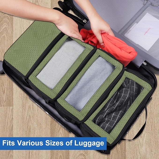 Olosar Suitcase Organizer, Travel Luggage Organizer Portable Hanging Travel Shelves Collapsible Hanging Packing Cubes for Carry on Suitcase - Image 5