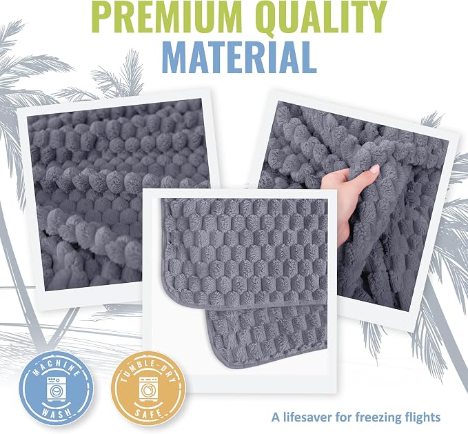 Packable Travel Blanket for Airplane, Car - Compact Office Blanket - Portable Pillow for Adults, Kids with Case, Luggage Sleeve, Backpack Clip - Image 5