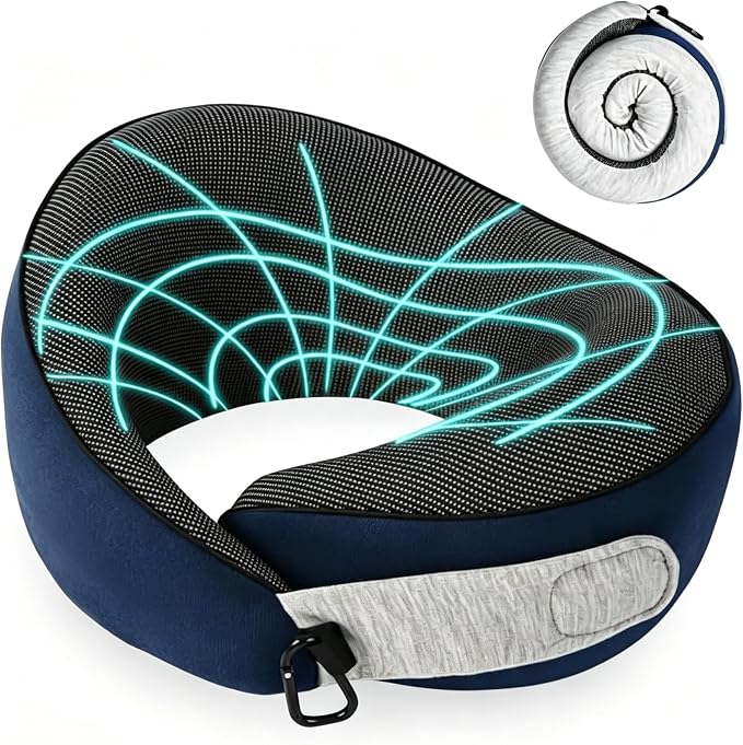 Travel Pillows for Airplanes,Neck Pillow for Traveling, Memory Foam Travel Pillows Neck Support Sleep for Long Flight,Suitable for Airplanes,Offices and Cars by Unknown