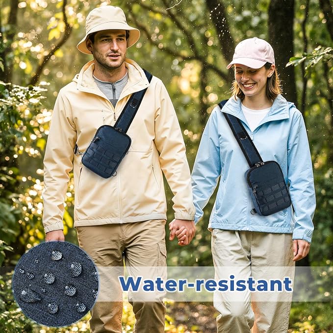 Anti Theft Sling Bag Tactical Small Shoulder Chest Crossbody Bag for Men Women with Zipper Lock RFID Blocking(blue) - Image 6