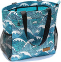 ESVAN Original Floral Tote Bag Large Shoulder Bag with Multi Pockets for Gym Travel Beach Daily Bags by ESVAN