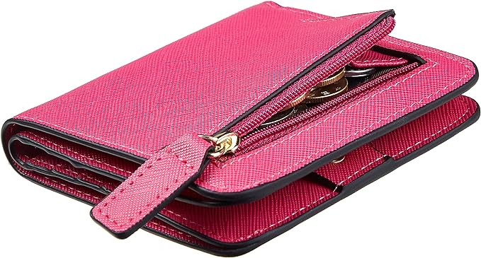 Toughergun Women’s Small Slim Leather Wallet with RFID Protection, Compact Bifold Mini Purse with Clear ID Window by Toughergun