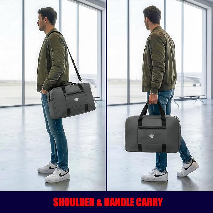 Nomad USA Travel Tote Bag for Men/Women 40L Weekender Overnight Carry on Luggage Bag Foldable/Collapsible Everyday Duffle Travel Bag for Camping, Road Trip, Shopping Handle & Shoulder Carry - Image 5