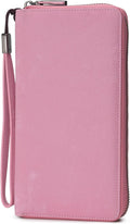 Bveyzi Women RFID Blocking Wallet Leather Zip Around Phone Clutch Large Capacity Ladies Travel Purse Wristlet by Bveyzi