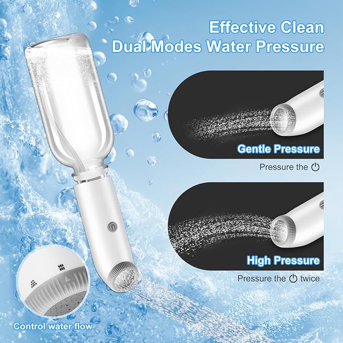 Portable Travel Bidet with Water Absorbing Ball, 360° Full Usage Electric Handheld Bidet Sprayer, Rechargeable USB-C, Dual Modes Feminine Washer for Postpartum Care, Camping & Personal Hygiene - Image 2