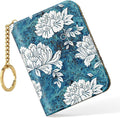 Credit Card Holder, Small RFID Card Wallet for Women, Slim Leather Wallet | Leather Card Holder Wallet, Credit Card Wallet Organizer, Business Card Case with Zipper & Keychain, 12-Slot Compartment by Nipichsha