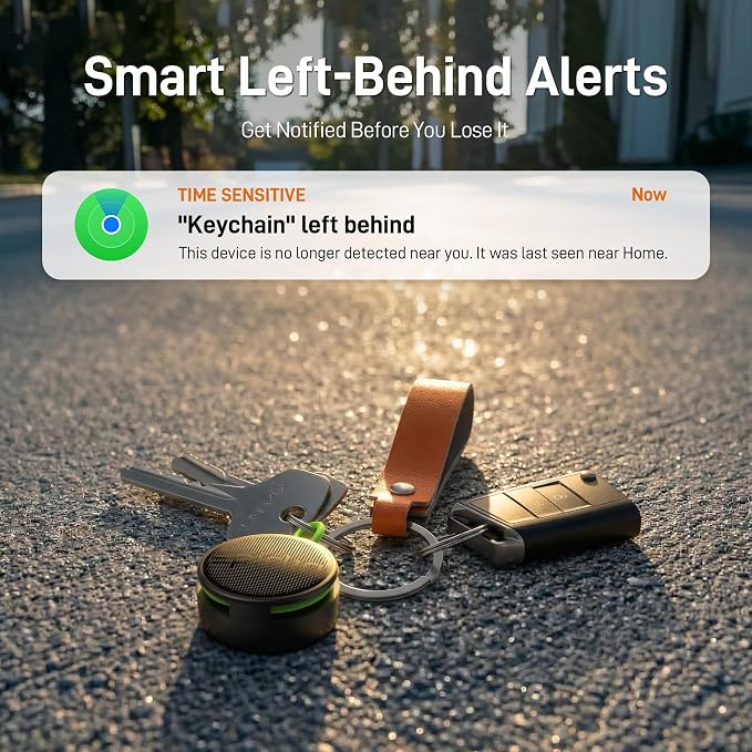 Epicka Tracker Tags with Adjustable Strap, 2-Year Battery, 2 Pack, Black | Works with Apple Find My (iOS Only), IP67 Waterproof, NFC-Enabled Item Finder for Keys, Luggage, Bikes, and Pets - Image 8