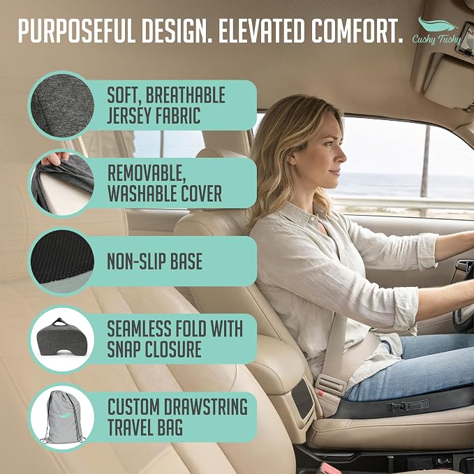 Tailbone Pain Relief Cushion - Premium Foldable Travel Tailbone Seat Cushion - for Relief of Lower Back, Sciatic, Butt and Tailbone Pain - Perfect for Home, Office & Driving - Image 9