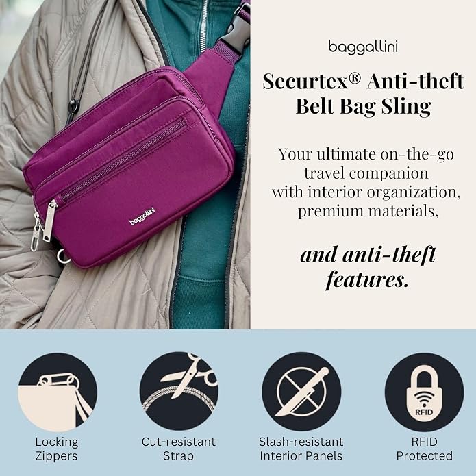 Baggallini Securtex Anti-Theft Belt Bag - Image 2
