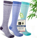 Compression Socks Women & Men, 15-20 mmHg Bamboo Viscose Knee High Soft Support for Flying Travel Daily by Unknown