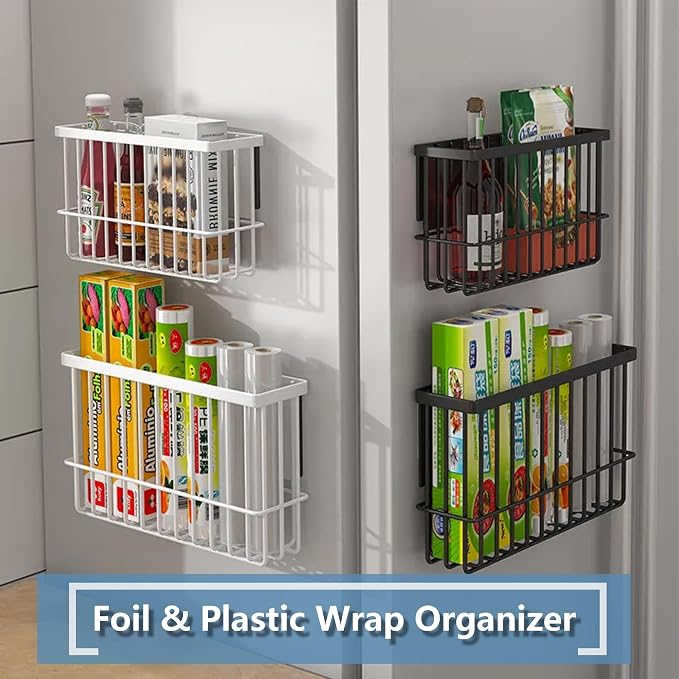Magnetic Shelf Fridge Basket Bin Washer Dryer Locker Whiteboard Cabinet | No Drilling Instant Attachment Reusable Magnet Organizer Home Kitchen Laundry Classroom Office Storage Rack Container Holder - Image 3