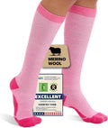 Merino Wool Compression Socks for Women Men 15-20 mmHg for flying | Soft & Breathable for Travel, Running by Unknown