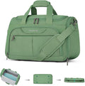 Hanke Small Underseat Carry On Luggage Bags for Travel with 10 Pockets. | Airline Approved Foldable Personal Bag w/ Luggage Sleeve; Tote Duffle & Bento Bag, Flight Attendant Weekender for Men & Women by Hanke