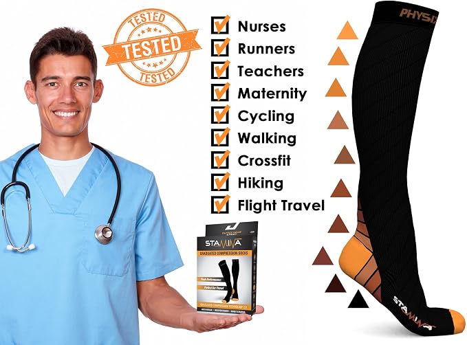 Physix Gear Compression Socks 20-30 mmHg - Men & Women - Running, Nurses, Shin Splints, Flight, Travel - Image 5