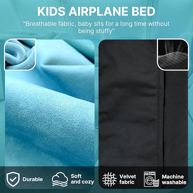Toddler Airplane Bed, 1-12 Months Old Baby Travel Essentials for Flying | Toddler Airplane Bed Portable Baby Airplane Bed for Flight, Suitable for Airplanes ﻿ - Image 5