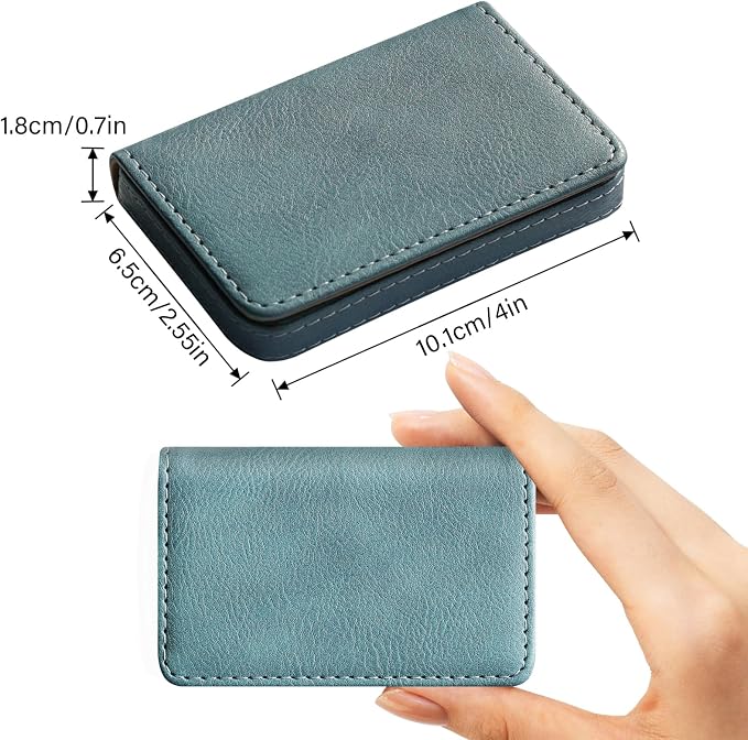 RFID Blocking Wallet - Minimalist Leather Business Credit Card Holder (Qyan) - Image 2