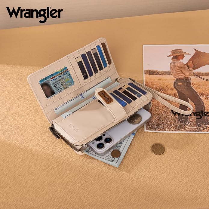 X Wrangler Women's Wallets Bifold Wristlet Wallets for Women Large Capacity Credit Card Wallet with ID Window - Image 2