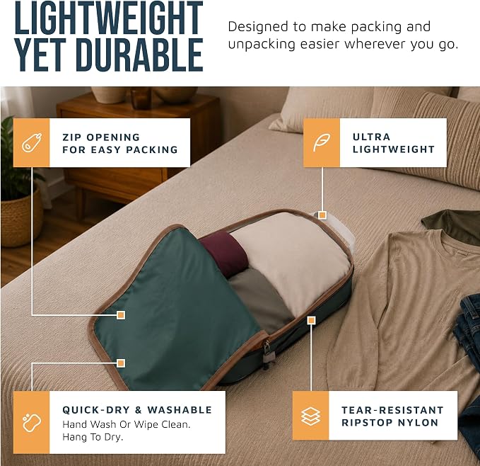 TRIPPED Travel Gear Large Compression Packing Cubes 7-Piece Set for Travel - Image 3