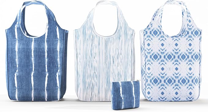 Pure Sage Reusable Grocery Bag - Stylish Shopping Bags for Groceries - Foldable Tote Bag by PureSage