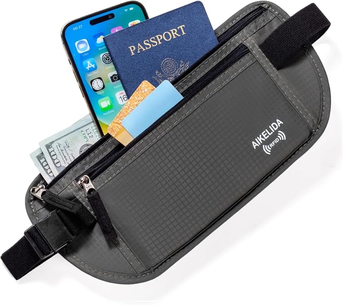 RFID Blocking Passport Holder - Money Belt & Travel Wallet, Travel Belt Bag Fanny Pack for Women Men - Image 4
