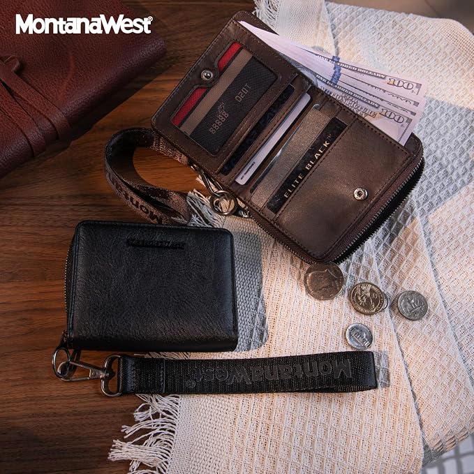 Montana West Small Wallet Woman with a Detachable Wristlet Women's Wallet with Rfid Blocking Lining Minimalist Lightweight & Easy to Carry - Image 2