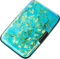 Credit Card Holder, Metal Card Wallet RFID Blocking Mini Slim Aluminum Business Hard Card Case for Women Men (Vincent van Gogh Almond Blossoms) by Kaabao