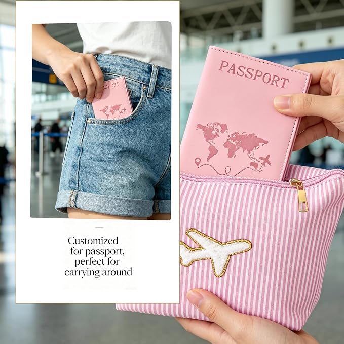 Travel Gifts for Women，Long Flight Essentials，Traveling Essentials for Women，International Travel Items Inclue Blanket with Bag，Neck Pillow，Makeup Storage Bag，Etc - Image 6