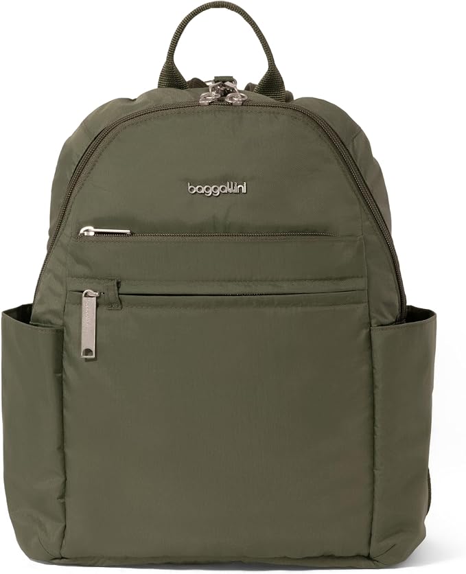 Baggallini Securtex® Anti-theft Vacation Travel Backpack 10x13 Slash-Resistant Nylon Daypack w/RFID by baggallini