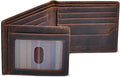 Men's Leather Wallet with RFID Blocking 2 ID Windows in Full Grain Crazy Horse Leather by BullGuard
