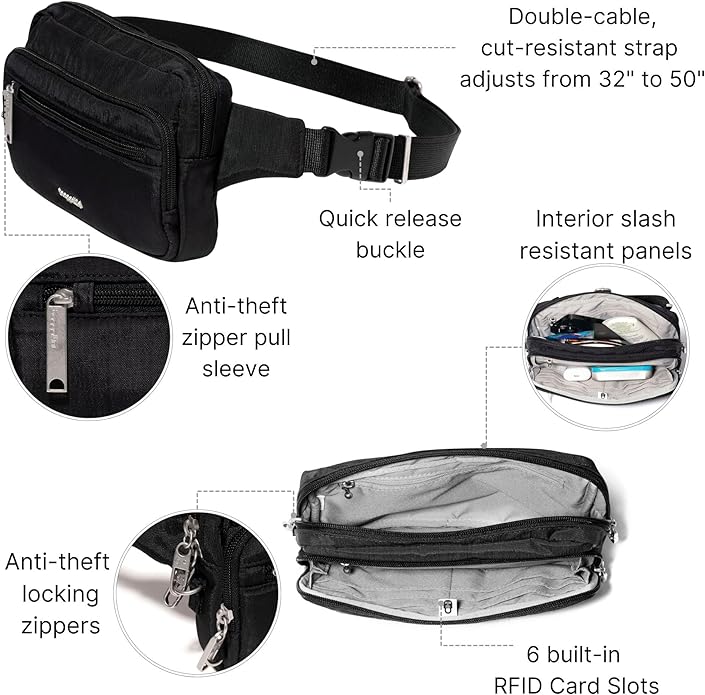 Baggallini Securtex Anti-Theft Belt Bag - Image 3