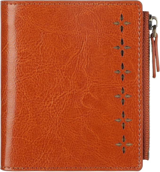 Ultra Thin Small Compact Leather Womens Girls Wallets RFID Blocking Credit Card Holder for Women by Lavemi