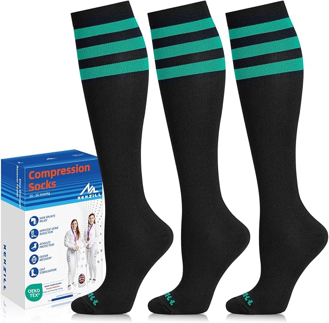 NEWZILL Medical Compression Socks for Women & Men, 20-30 mmHg Knee-High Support for Circulation, All-Day Comfort for Work Travel Running Cycling and Fitness by NEWZILL