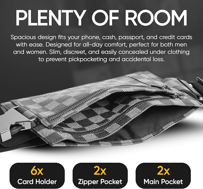 Luxury Travel Wallet – Hidden Money Belt, RFID-Blocking, Anti-Theft Passport Holder for Men & Women (Black) - Image 7