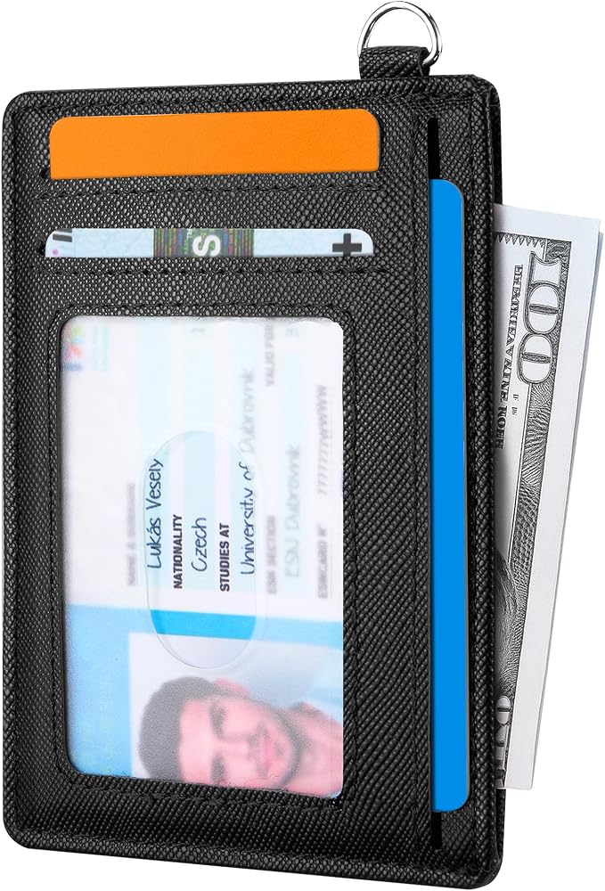 Mayski Slim Wallet, Credit Card Holder for Women, Minimalist Front Pocket RFID Blocking Card Cases, Small Wallet Women Men(Cross Black) - Image 2