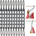Max Space Saving Closet Hangers, 10-Pack, 360° Swivel, Grey | Cascading closet hangers organize shirts, pants and accessories vertically to save space; foldable 360° swivel design by WONDERHANGER