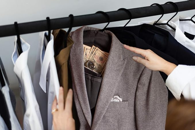 Hanger Diversion Safe with Hidden Pocket | Fits Under Hanging Clothes, Hide Valuables, For Home or Travel - Image 5