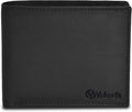 VALENCHI Genuine/Real Leather Bifold Wallet For Men - RFID Blocking/Protected Men's Slim Wallet - Christmas Gifts For Men (Black Nappa BF02) by VALENCHI