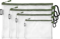 Air Production Multi-Size Clear Zipper Pouch (4-Pack) – Cable Organizer & Travel Gear Bag for Electronics, Camera Accessories, Tool Pouch & Small Tech Storage (Ranger Green) by Unknown