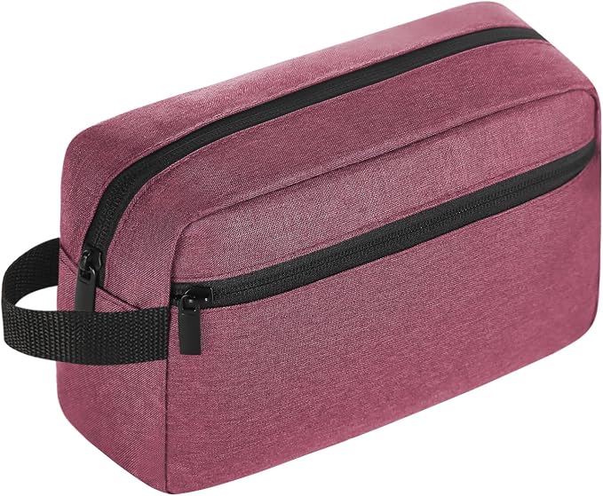 Icramsy Travel Toiletry bag Toiletry bag for women men Hanging Cosmetic bag Travel accessories for Women Men (Purplish red) by Icramsy