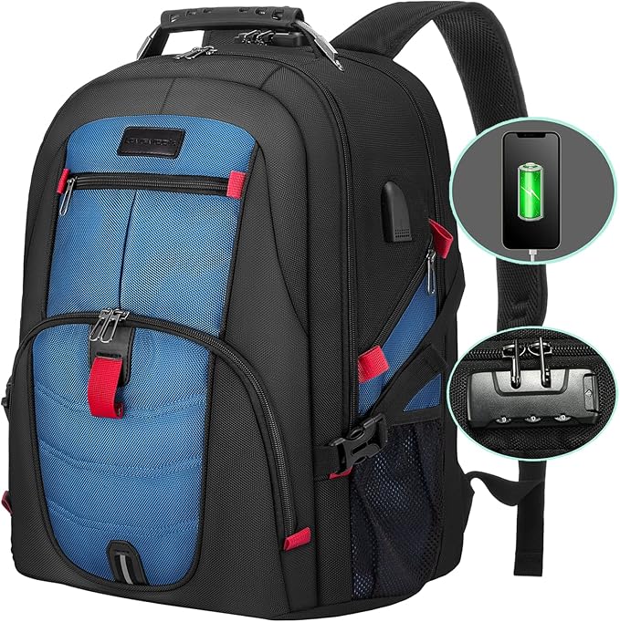 LOVEVOOK Large Laptop Backpack for Men,15.6Inch Heavy Duty Travel Backpack | TSA-Friendly with Anti-Theft,Carry On Flight Approved,College Work Bookbag,Water Resistant Business Backpack for Men Women by LOVEVOOK