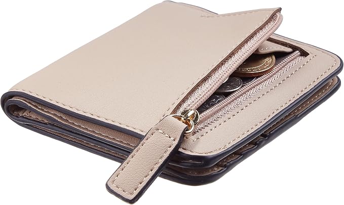 Gostwo Small Wallet for Women, Slim Bifold Credit Card Holder, Compact RFID Blocking Cash Wallet, Billfolds Thin Leather Zipper Pocket, Mini Wallet Gift for Ladies Teen Girls Travel with ID Window - Image 2