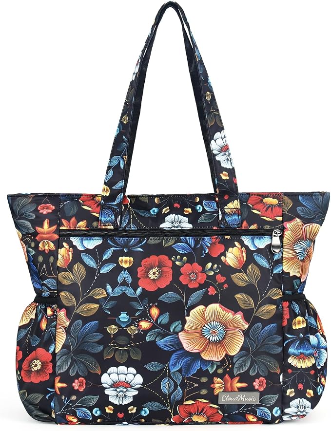 CLOUDMUSIC Shoulder Tote Bag For Nurses Teachers Work Gym Travel Beach Women With Large Capacity Waterproof by CLOUDMUSIC