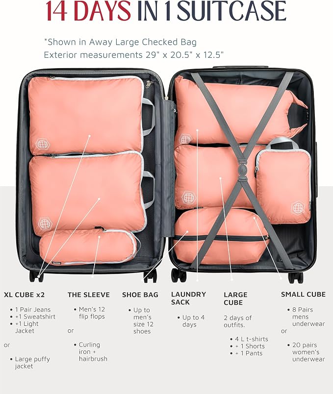 TRIPPED Travel Gear Large Compression Packing Cubes 7-Piece Set for Travel - Image 7