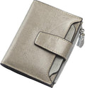 Small Compact Women Wallet RFID Blocking Genuine Leather Bifold Purse with ID Windows by Lavemi