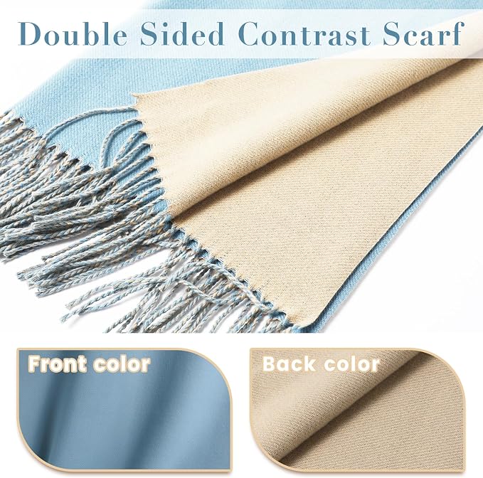 maamgic Women's Scarf Pashmina Shawls Blanket Scarf for Evening Dress | Soft Viscose Blend ,Lightweight,Large Scarf with Cozy Cashmere-Feel, Perfect For Weddings,Cruise Travel & Flights - Image 2