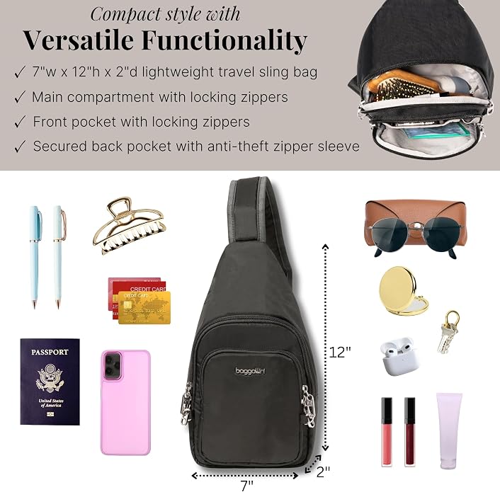Baggallini Securtex Anti-Theft Daytripper Sling - Image 6