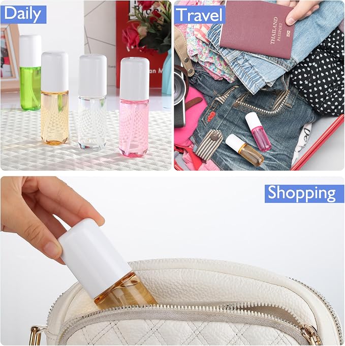 Small Spray Bottles 4Pack 40ml Fine Mist TSA Travel Size Toiletries | 1.35oz Empty Mini Spray Bottles Refillable Plastic Travel Bottle Set for Hair, Face Toner, Plants, Cleaning - Image 5