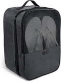 Shoe Bag for Travel,2 Layers Shoes Organizer,Honeycomb Black | Holds 3 Pairs,Trolley Strap,Easy Clean Lining,Leak Proof,Dual Zippers by Aosbos